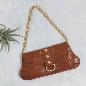 NEW YORK & COMPANY Patent Leather Clutch Bag